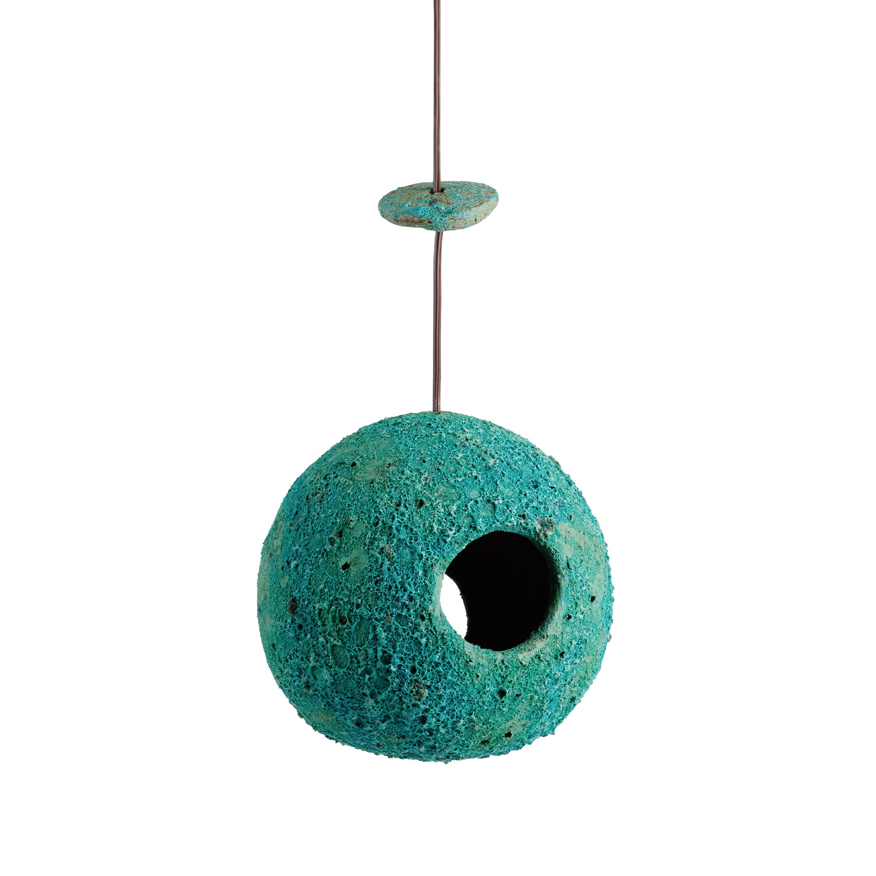 Ceramic Birdhouse in Green Zoom Image 1