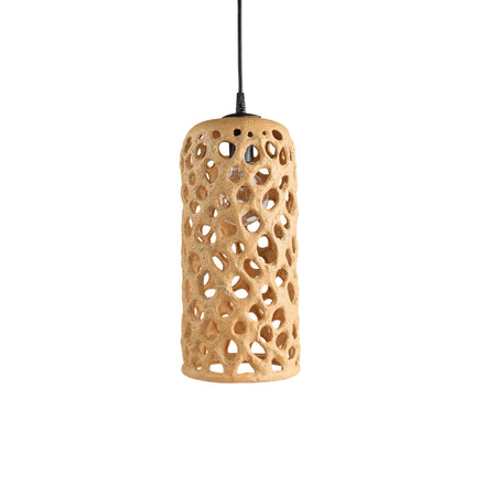 Large Cylinder Hanging Lantern in Tan
