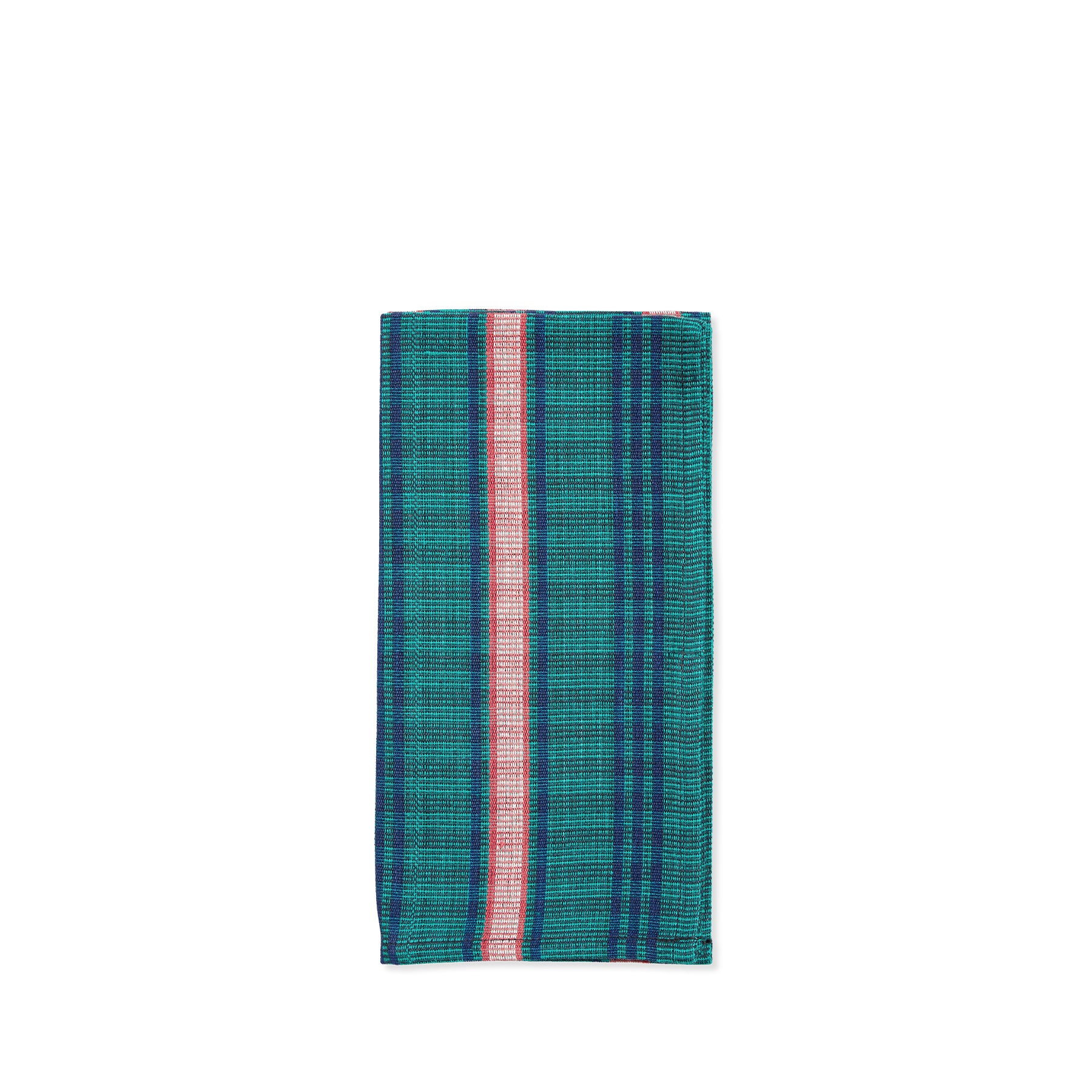 Cotton Tartan Napkin in Green, Navy Blue & Red Zoom Image 1