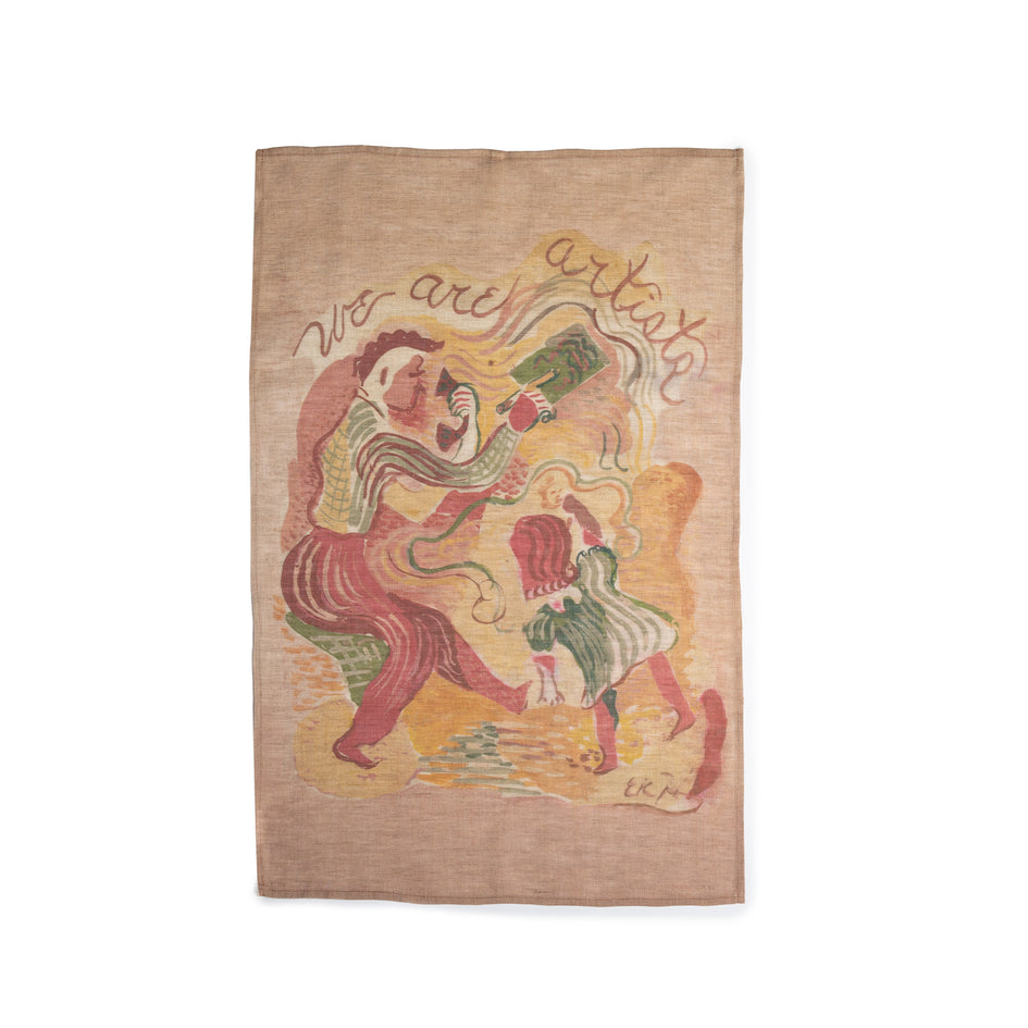 We Are Artists Linen Tea Towel Image 1