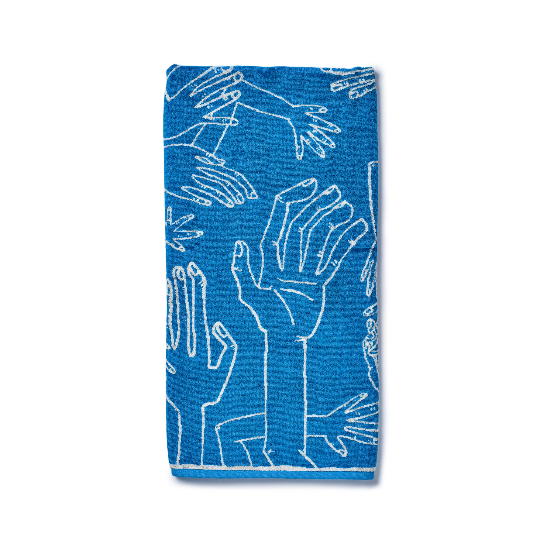 Hands Towel in Process Blue Zoom Image 1