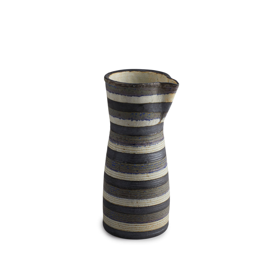 #59 Large Pitcher in Indigo Stripes Image 1