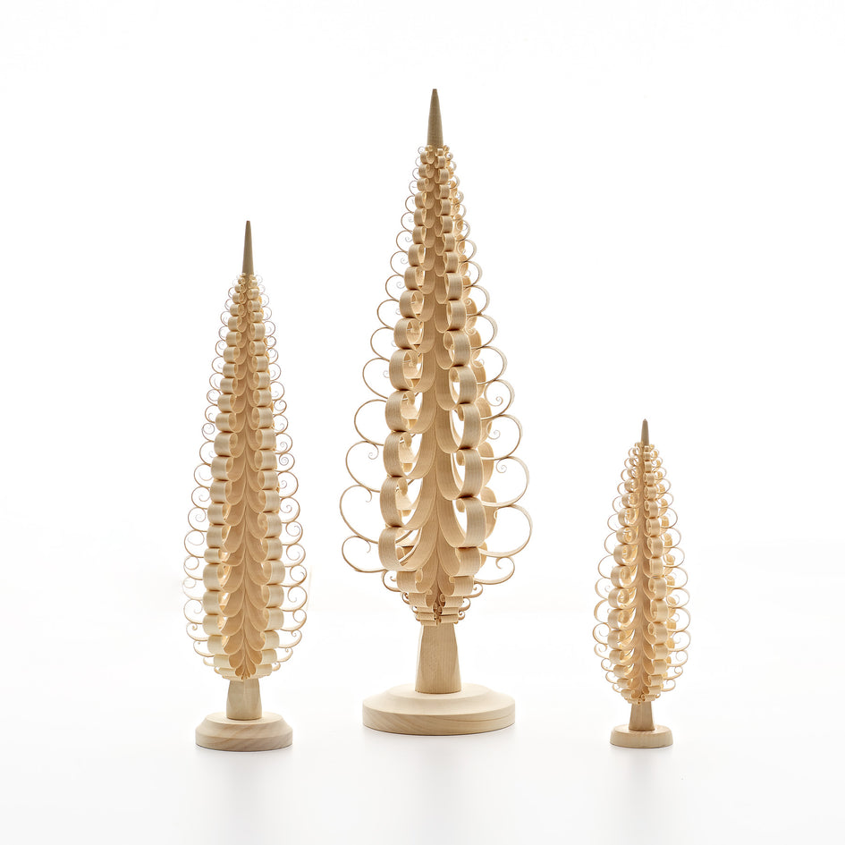 8" Hand Carved Wooden Tree Image 2