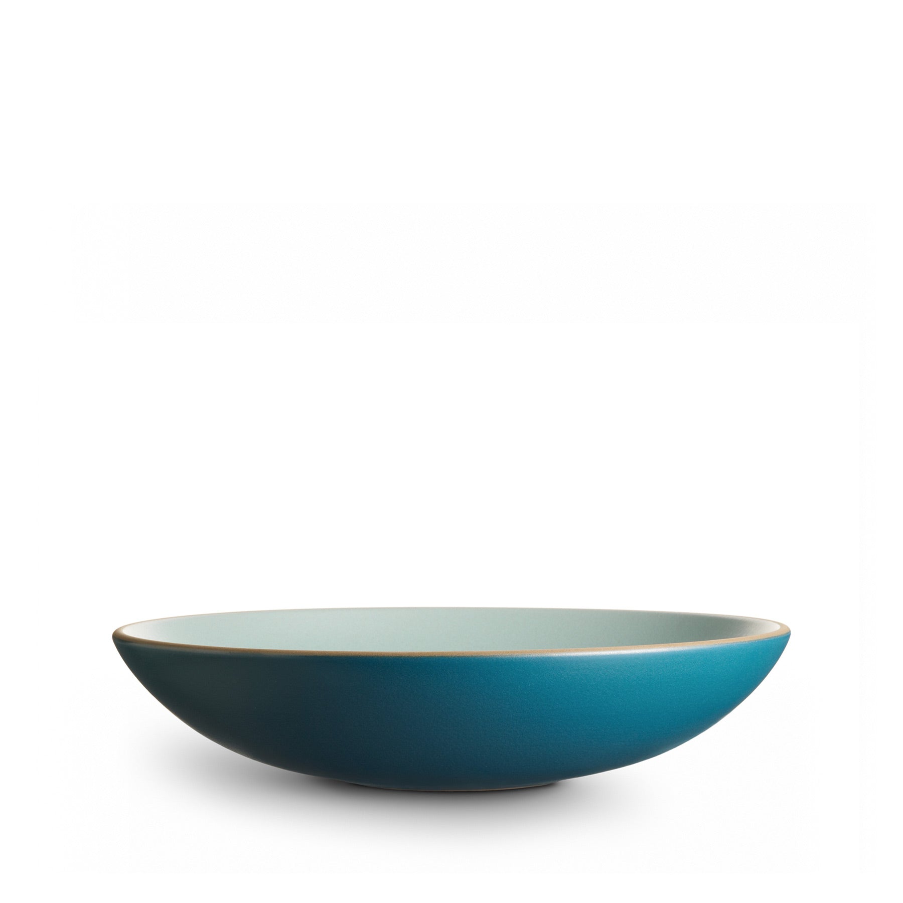 Shallow Salad Bowl in Aqua / Turquoise Zoom Image 1