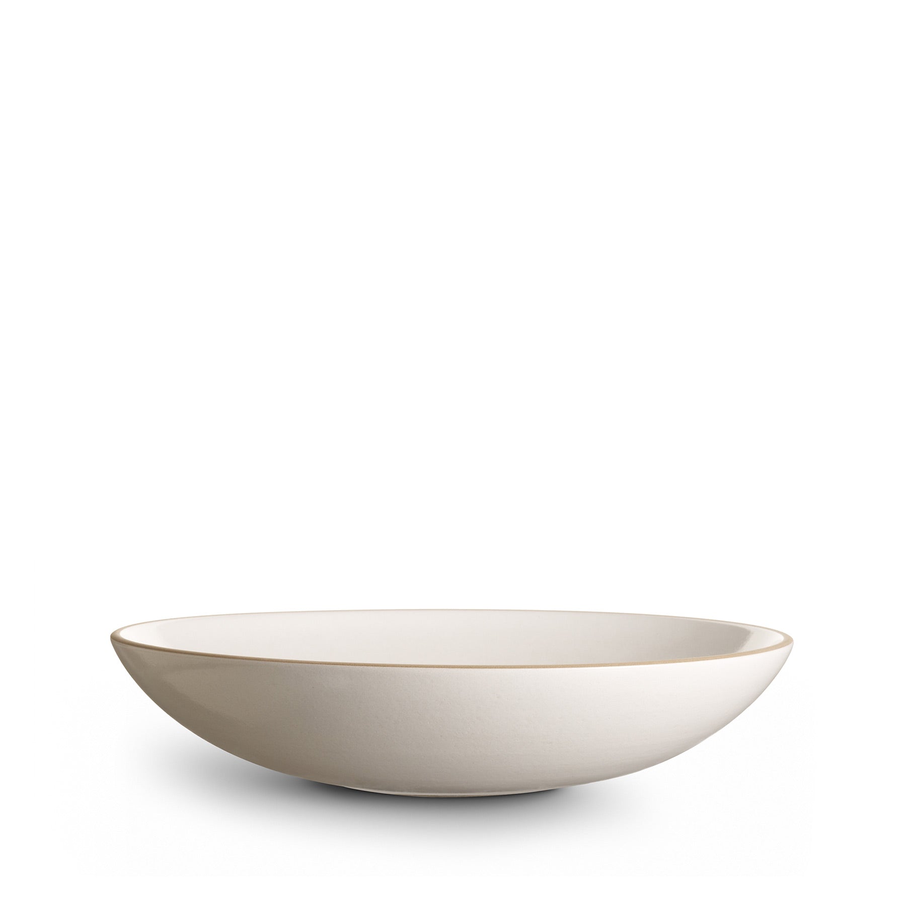 Shallow Salad Bowl in Opaque White Zoom Image 1